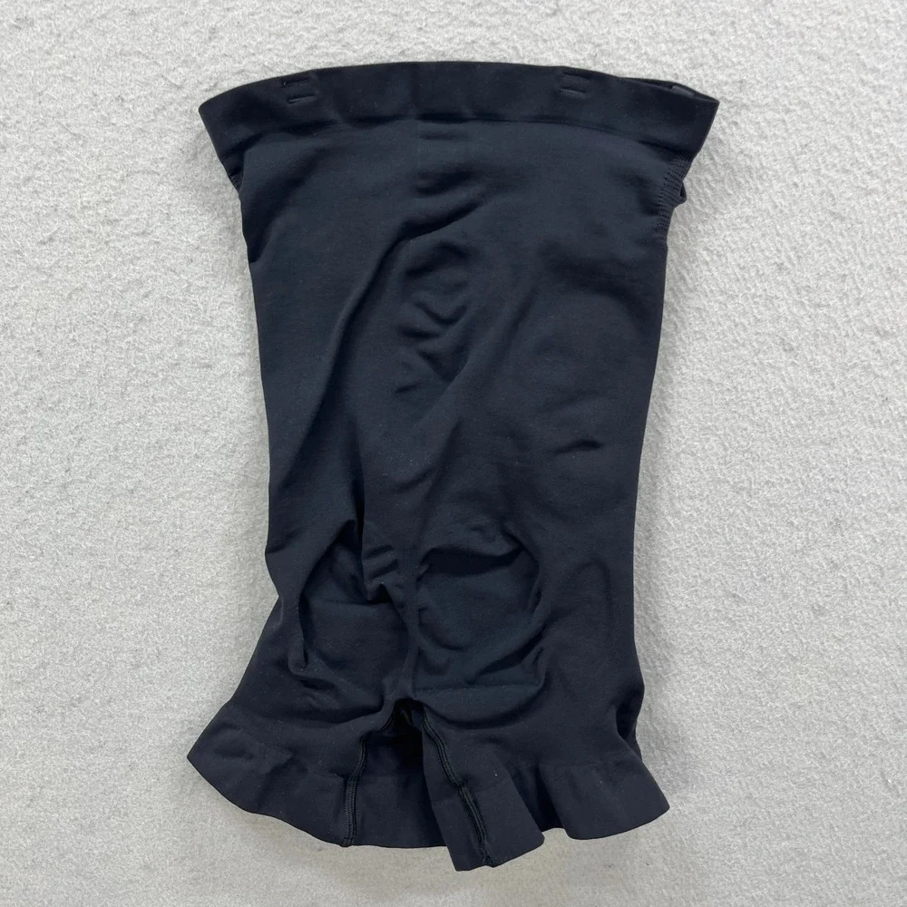 SKIMS Sculpting Mid Thigh Bodysuit Women M Black Strapless Shapewear Smoothing